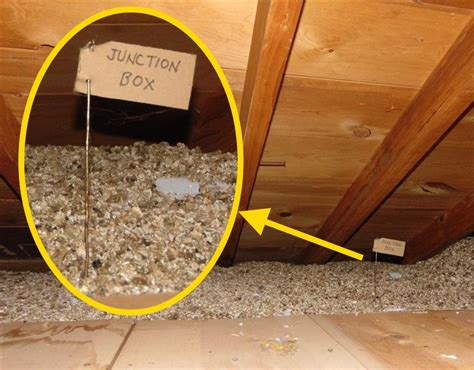 best place to put junction boxes in insulated attic|covering attic junction boxes.